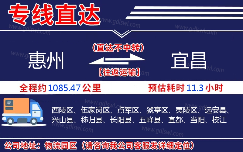 惠州到宜昌物流公司