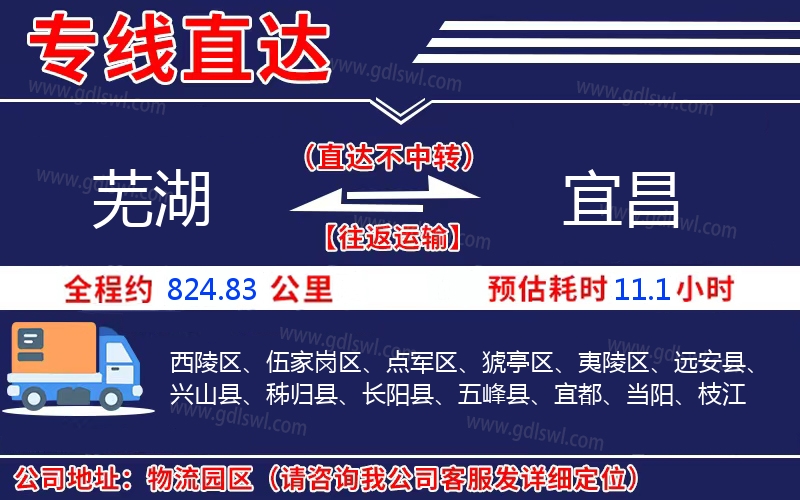 蕪湖到宜昌物流公司