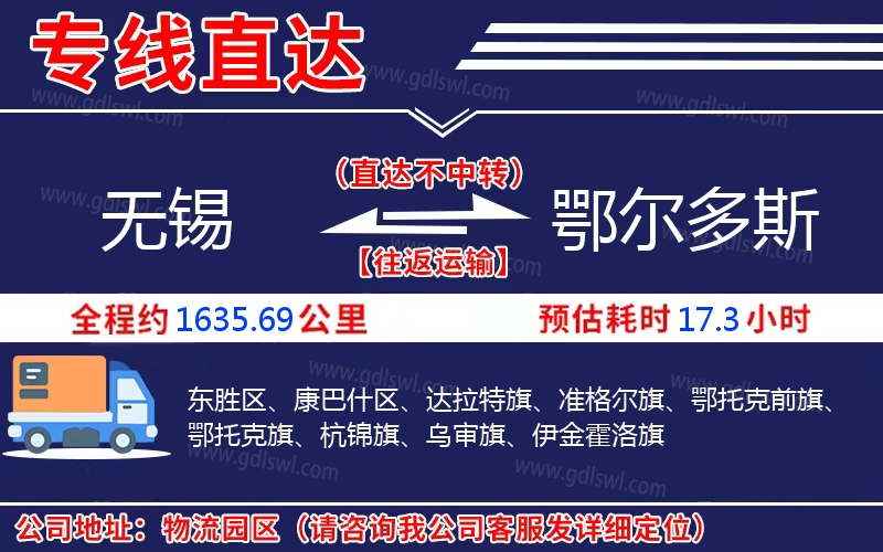 無(wú)錫到鄂爾多斯物流公司